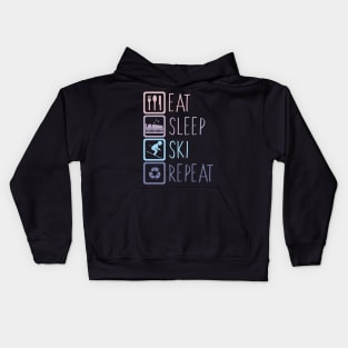 Eat Sleep Ski Repeat Kids Hoodie